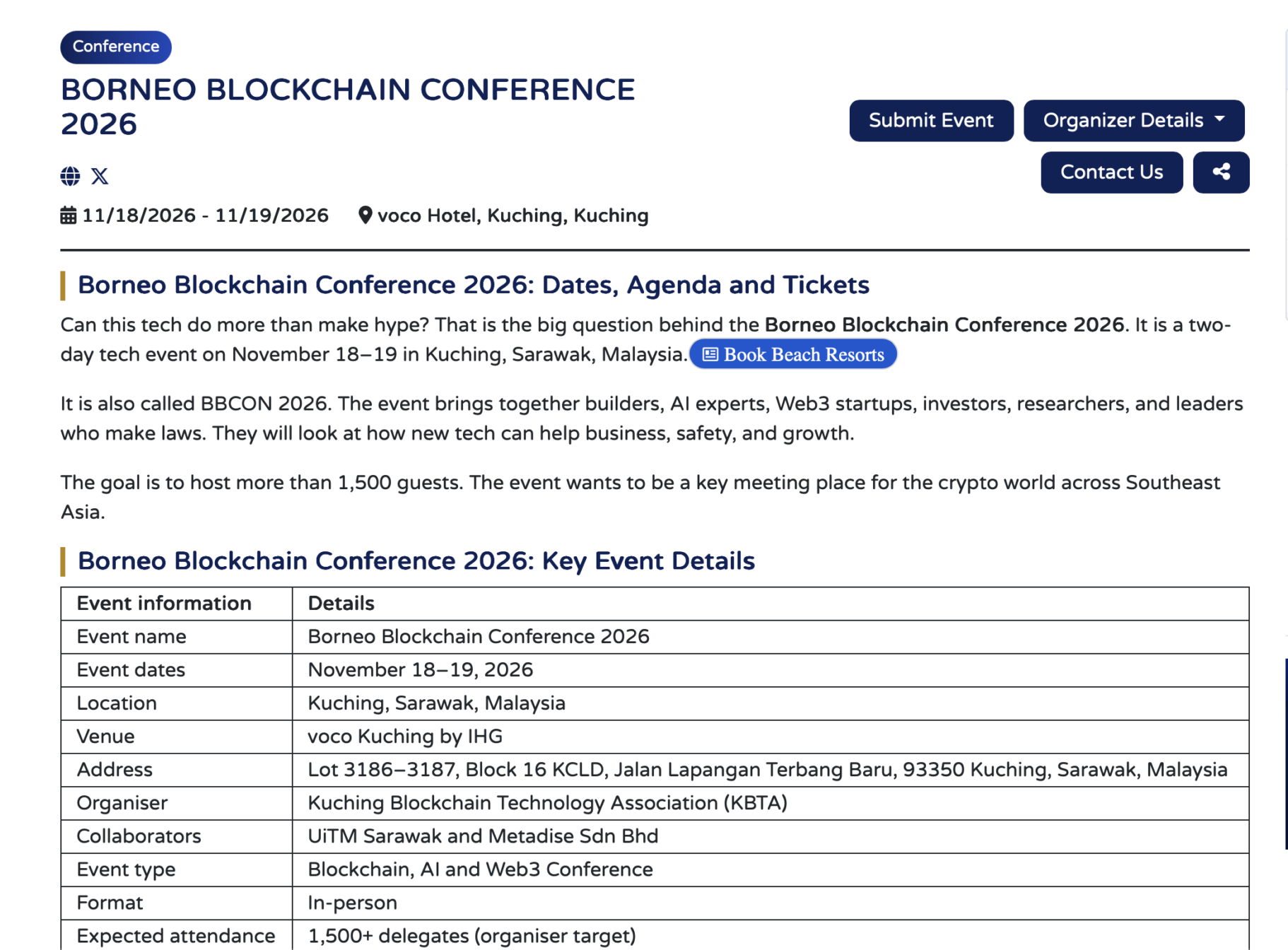 CoinGabbar coverage of Borneo Blockchain Conference 2026 — supplied screenshot